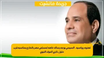 تهنئة رئاسية.. السيسي يوجه رسالة خاصة لمسلمي مصر بالخارج بمناسبة قرب حلول ذكرى المولد النبوي 1